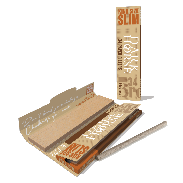 Dark Horse Brown King Size Rolling Papers + Tips