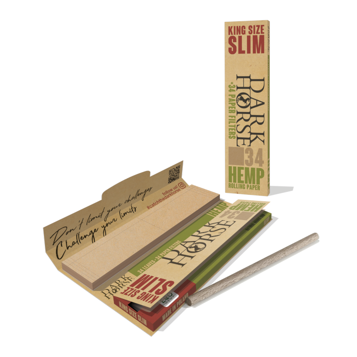 Dark Horse Hemp King Size Rolling Papers + Tips