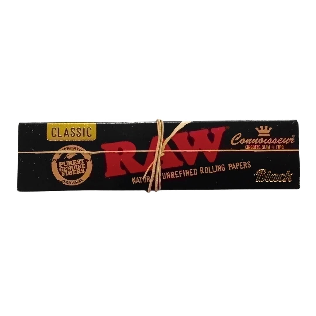RAW King Size Black Connoisseur + Tips