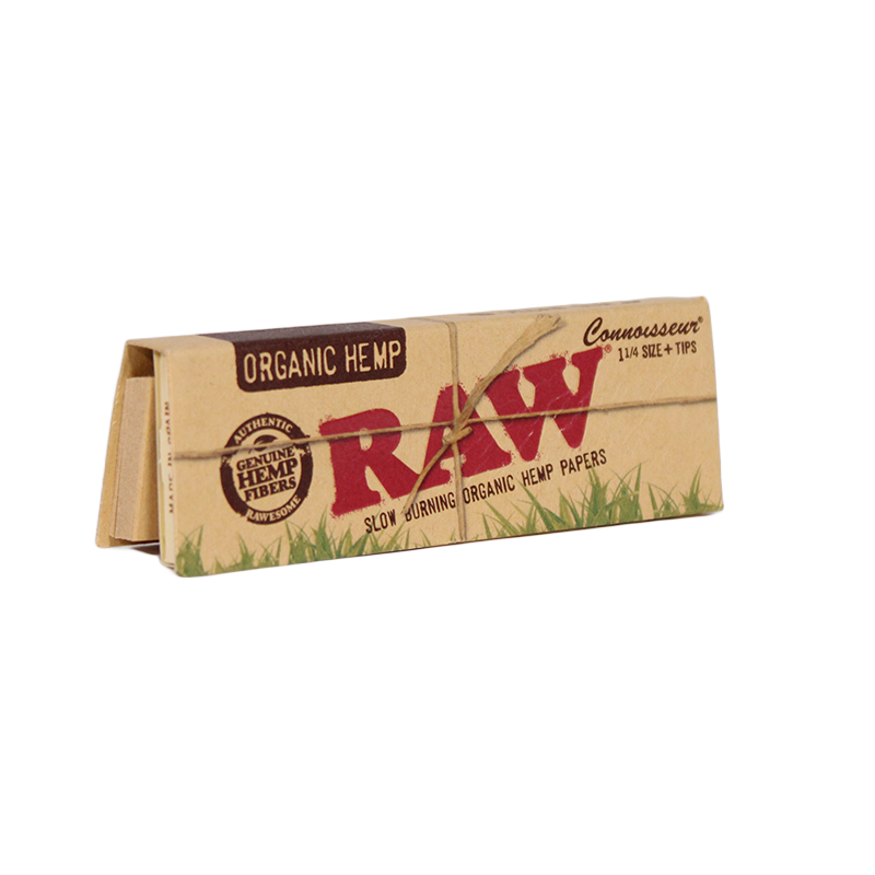 RAW 1¼ Size Organic Hemp Connoisseur + Tips