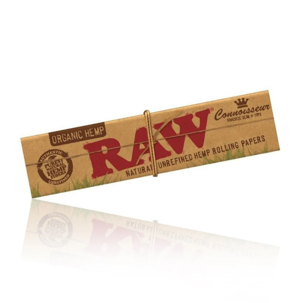 RAW King Size Organic Hemp Connoisseur + Tips